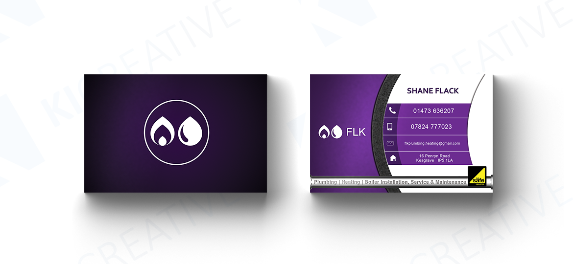 FLK Plumbing and Heating Business Card Design